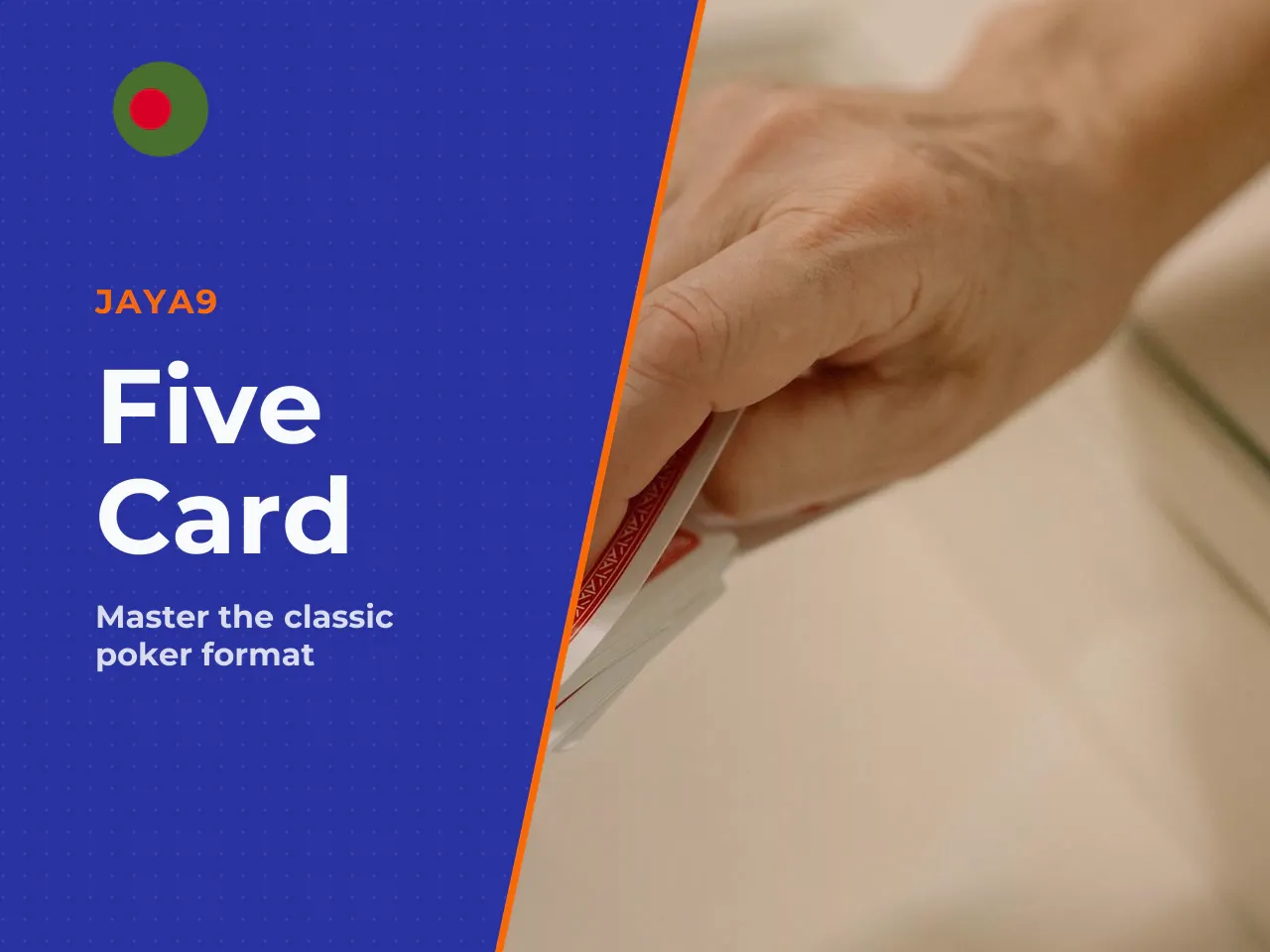 Five-Card Draw: the classic home-game format. Five-Card Draw is the format many people picture when they think of "old-school poker". Each player is dealt five face-down cards and may exchange some or